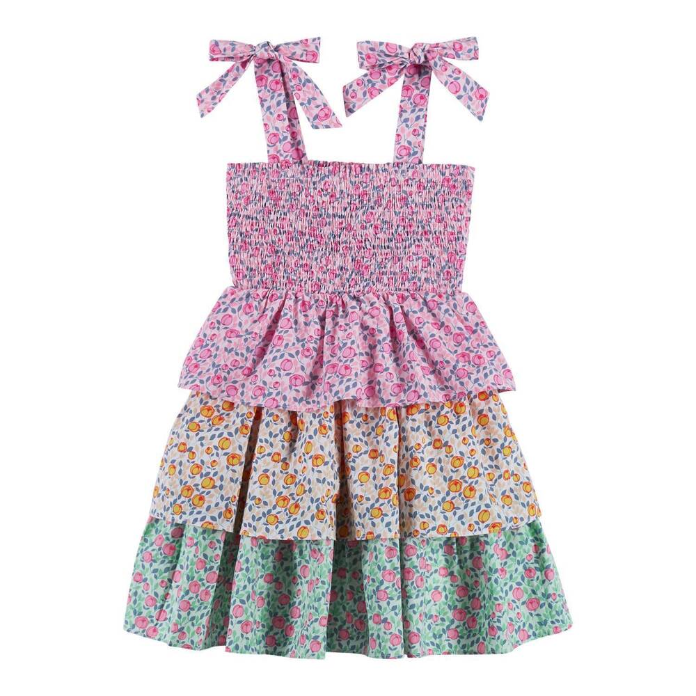 NEW ANDY & EVAN girl's tropical print dress in pink